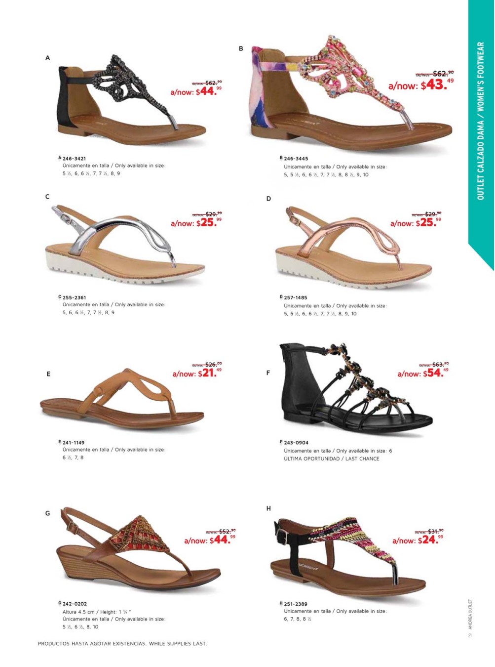 Andrea | Catálogo Outlet